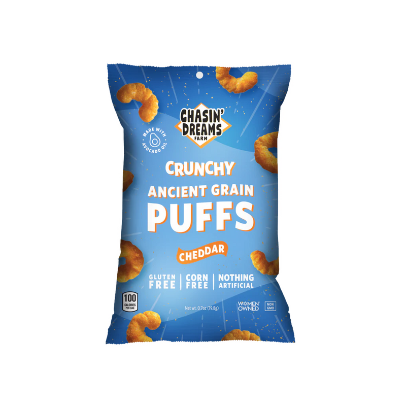 Chasin' Dreams Farm - Crunchy Ancient Grain Puffs, Cheddar