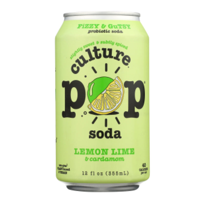 Culture Pop - Probiotic Soda, Lemon Lime & Cardamom