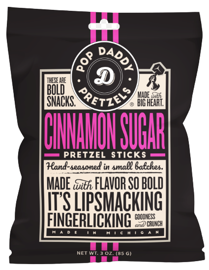 Pop Daddy Snacks - Cinnamon Sugar Pretzel Sticks